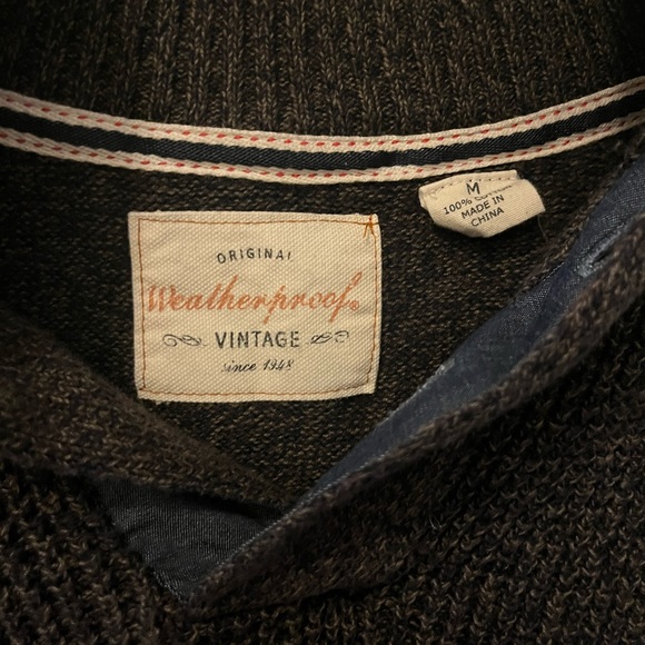 Original Vintage Weatherproof Men’s Pullover Sweater Dark Brown - Picture 5 of 6